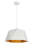 Living District Arden 1-Light Transitional Metal Pendant In White And Gold