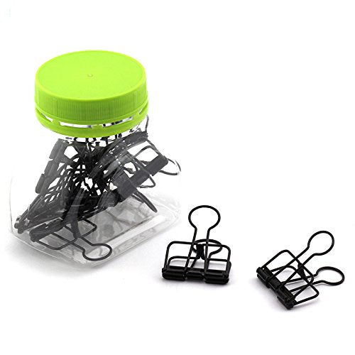 12-Pack Medium Metal Wire Binder Clips, Office Supplier School Accessories,Colorful Hollow Out Paper Organizer, Paper Binder Cli
