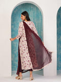 Gosriki Women'S Cotton Blend Printed Straight Kurta With Pant & Dupatta (Gta Wine-Gs_Xxl_Wine_Xx-Large),Wine,2,B0D296V8V2