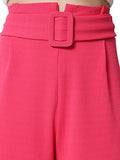 Kotty Women Regular Length Rose Pink Solid Trousers(Rose Pink,34)