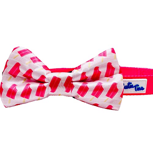 Cutie Ties Dog Bow Tie Ice Pops - 2 X 4 Premium Quality Bow Ties For Dogs - Fancy Dog Tie With Slip Over Elastic Bands - Cute Do