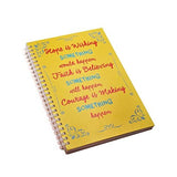 Funcart Hope, Faith And Courage Spiral One Sided Ruled A5 Notebook/Diary Lined Diary With Softcover, 8.3 X 5.8