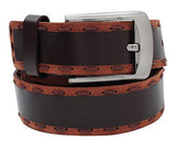 Walletsnbags Novapull Weaved Leather Belt (B 44_Brown_40)