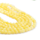 Gemstone Beads for Jewelry Making, Sold per Bag 5 Strands Inside, Honey Jade 6mm