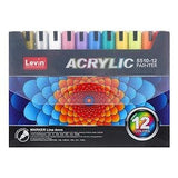 Levin Paint Marker Pens, Colors Premium Waterproof Permanent Paint Art Marker Medium Pen Set for Rock Painting, DIY Craft (Pack