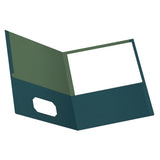 EarthWise by Oxford TwoPocket Folders, Blue, Letter Size, 25 per Box, (78502)