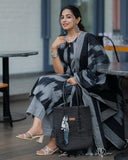 Anni Designer Women'S Rayon Viscose Printed Straight Kurta With Pant & Dupatta (Sonapur Black_M_Black_Medium),Black,M,Rayon,Regular,