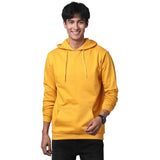 Adro Mens Cotton Solid Hoodie Sweatshirts (H23-Pln-Mu_Mustard_S)