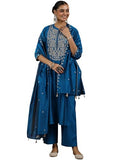 Libas Women'S Chanderi Silk Kurta Set (49461_Teal_5Xl)