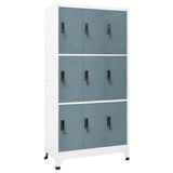vidaXL Locker Cabinet Light Gray and Dark Gray 35.4x17.7x70.9 Steel