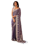 Womanista Womens Woven Design Art Silk Ready to Wear Saree (TI4127_Violet)