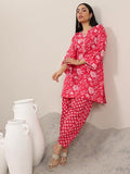 Libas Women'S Cotton Floral Kurta Set (400444_Pink_Xxl)