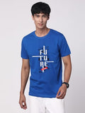 Adro Men'S Graphic Printed 100% Cotton T-Shirt - Regular Fit, Printed T-Shirts For Men (Rn24-Ftr-Rb_Royal Blue_S)