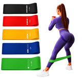 Resistance Bands Mini Loop Set, Pack of 5, 100% Natural Latex, Skin Friendly Exercise Bands, 1060 lbs Resistance, Fitness Bands