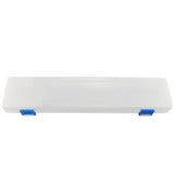 JCBIZ Transparent Brushes Storage Box Paint Brush Drawing Pen Container with Buckle Design 13x2.76x1.38inch for Watercolour Oil