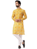 Lookmark Men'S Cotton Blend Printed Long Kurta Suitable For All Indian Wedding, Occasions, And Festivals (Az-Lm-Og-Kurta 26-L) Y