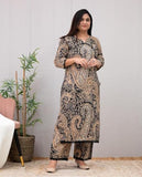 Gosriki Women'S Rayon Viscose Straight Printed Kurta With Palazzo (Elevate Black-Vks02-Gs_Xl_Black_X-Large),Black,,B0F491Q2D1