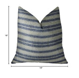 Plutus Brands Plutus Stone Manor Indigo Handmade Throw Pillow, 16 X 16, Navy/Cream