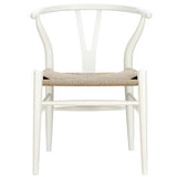 Modway Amish Mid-Century Wood Kitchen And Dining Room Chair In White