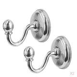 ECOMISTIQ 4pcs Question Mark Curtain Drapery Tiebacks Wall Hooks Holder Hanger Silver|Hooks|Accessories|Curtains & Accessories|H