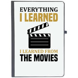 Udnag Ruled Notebook Diary Television | Everything I Learned I Leaned From The Movies, [A5 80Pages 80Gsm]