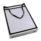 Shop Ticket Holder With Strap, Black, Stitched, Both Sides Clear, 9 X 12, 15/Bx, 41922