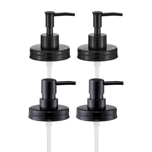 Onsogi Regular Mouth Plastic Mason Jar Soap Dispenser Pumps and Lids- Rust-Proof Mason Jar Accessories Rustic Farmhouse Kitchen 