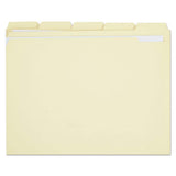 Universal File Folders, 1/5 Cut Assorted, TwoPly Top Tab, Letter, Manila, 100/Box