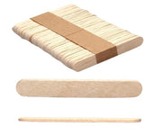 Eclet 50 White Wooden Craft Stick Premium Natural Wooden Piece Ice Cream Sticks(A)