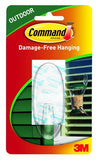 Command Outdoor Large Clear Window Hook with Clear Strips 17093CLRAWEF