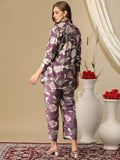 Anni Designer Women'S Cotton Blend Printed Ethnic Co-Ord Set (Koa Purple_S_Purple_Small),Purple,S,Cotton Blend,Classic,Kurta, Shirt