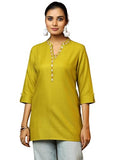 Libas Women'S Cotton Blend Straight Kurtis (58252B_Green