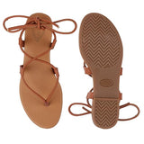 Shoetopia Girls Roman Brown Flat Sandal - 8 Uk (Girls-Roman-Brown),Brown,8,B0CQK5QMG2