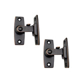 QCAA 2.5 Heavy Forged Solid Brass Door Latch, 90 Degree Right Angle Door Latch Buckle for Doors & Windows, Aged Classic Bronze, 