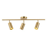 KCO Lighting Modern Brass Gold Track Lighting 3-Lights Modern Kitchen Fixtures Indoor Flush Mount Ceiling Spotlights Dimmable LE