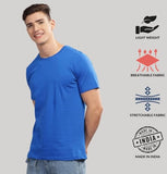 ADRO T Shirts Pack of 3 Mens Tshirts Cotton T Shirts for Men Pack of 3 T Shirts Regular fit Tshirts Combo T Shirts Solid Tshirt for Men | RCM3-PLN-RB-WH-BL-L,Royal Blue,White,Bla