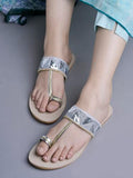 Shoetopia Elegant Ethnic Silver Kolhapuri Flats For Women & Girls,Silver,5,B0F6TLW3XM