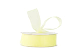 Ribbon Bazaar Plain Sheer Organza 3/8 Baby Maize 25yd Spool 100% Nylon Ribbon