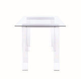 Amaturo Clear Acrylic Sawhorse Writing Desk
