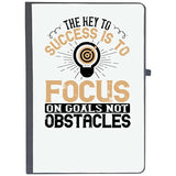 Udnag Ruled Notebook Diary Motivational | The Key To Success Is To Focus On Goals, Not Obstacles, [A5 80Pages 80Gsm]