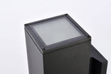 Living District Raine 1-Light Aluminum Outdoor Wall Light In Black Finish