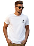 Adro T-Shirts For Menchest Printed T-Shirt For Mencotton Tshirt For Men|Rn24-Stick-Kk-Wh-M White