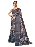 GRECIILOOKS Womens Jacquard Cotton Silk Saree (GL-S2376-BLACK)