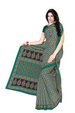 Tamaira Fashion Womens Plain Weave Cotton Saree Without Blouse Piece (802_Sea Green)