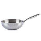Ramson Triply Stainless Steel Deep Kadai Pan 1.9 litres Capacity, Silver (20 cm Induction and Gas Stove Friendly)
