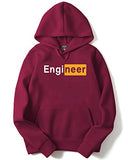Adro Men'S Cotton Neck Hooded Sweatshirt (H20-M-Egn-Mr_Maroon_L)