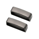 Tanjun 2Pcs Belt Loop Keepers 1 1/2 (37Mm39Mm) Metal Belt Loops AntiSlip Frosted Black MenS Belt Buckle Accessories, Black, 