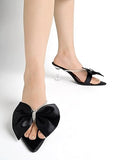 Shoetopia Womens Ultra Black Heeled Sandal - 3 Uk (Ultra-Black),Black,3,B0CH4TR7N2
