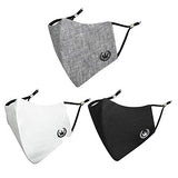 Masq By QOne Crest 4 Layer, Reusable, With Ear Adjusters, AntiBacterial (Bfe>99%) Cotton Cloth Face Mask For Men, Boys (Large,