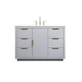 Elegant Decor Blake 48 Aluminum Alloy Mdf Single Bathroom Vanity In Gray